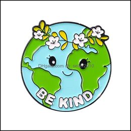 Pins Brooches Please Help Earth Enamel Pin Custom Brooches Be Kind Lapel Badge Environment Jewellery Gifts For Kids 6122 Q2 Drop Deliv Dhbtm