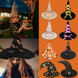 Other Event Party Supplies Adult Kids Witch Hats Masquerade Magic Ribbon Wizard Cap Halloween Party Favours Fancy Hat Decoration Cosplay Costume Accessories 220914