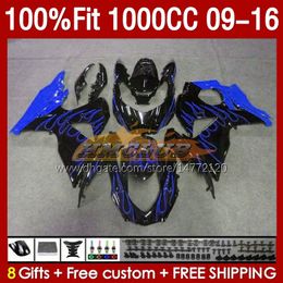 OEM Fairings For SUZUKI GSXR1000 K9 GSXR-1000 09 10 11 12 2013 2014 2015 2016 151No.185 GSXR 1000 CC 1000CC 2009 2010 2011 2012 13 14 15 16 Injection Fairing blue flames