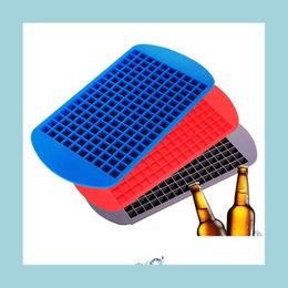 Ice Cream Tools 160 Grids Diy Creative Small Ice Cube Mold Square Shape Sile Tray Fruit Maker Bar Kitchen Accessories Drop Delivery 2 Dhc9X
