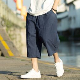 Men's Pants Men Harajuku Harem Pants Mens Summer Cotton Linen Joggers Pants Male Vintage Chinese Style Sweatpants Fashions 220914