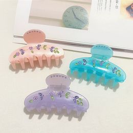 Wholesale Vintage New Product Acetate Colored Rhinestone Shark Hair Grip Geometric Flower Heart Mushroom Cherry Hair Clips Claw