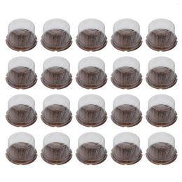 Gift Wrap 100pcs Cake Container With Clear Dome Lid 5 Inch Carriers Round Boxes Take Out Packaging Supplies For Transport