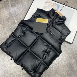 Black Waterproof Puffer Down Coat Jacket Vest Embroidery Pattern Men Women Outwear Winter Warm