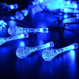 Strings 20Led Solar Light String Yard Tree Lawn Xmas Decor For Garden 5M Powered Water Drop Fairy