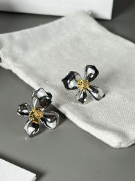 Stud Stainless Steel Designer cl Silver Flowers Studs for Women Wedding Party Wholesale Fashion Jewelry a2i2#