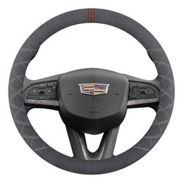 non-slip suede steering wheel cover men and women For Cadillac CT6 CT5 CT4 XTS ATSL XT5 XT4 XT6 car interior accessories