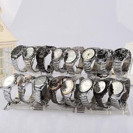 Boîtes de montre Boîtes acryliques à 2 niveaux Bijoux Disqueur de bracelet Porte-traits Show Case Clear Clear