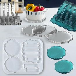 Table Mats Silicone Crystal Epoxy Resin Mold Mat Storage Rack Casting For DIY