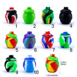 Silicone Wax Oil Storage Container Jar Can With Cap Food Grade Thick Paste Stock Smoking Accessories