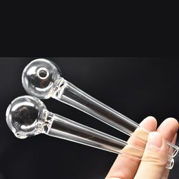 Sherlock Smoking Accessories Glass Pipes Heavy Wall Design Handle Spoon Oil Burner Pipes 14cm Lenght OD 30mm Ball Cheapest