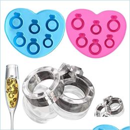 Ice Cream Tools Ice Tray Diamond Love Ring Cube Style Ze Cream Maker Mod Special Tool For Summer Drop Delivery 2021 Home Garden Kitch Dhxs5