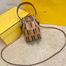 Evening Bags Women Bucket Bags Cross Body Bag Handbags Purse Mini Fashion Letter Grain Leather String High Quality Removable Strap Lady Wallet