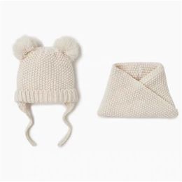Caps Hats baby girl and boy child childrens spring autumn winter Solid knitted hat 220914