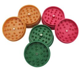 60mm 3 piece plastic herb grinder for smoking Accessories pipe tobacco spice Degradable Crusher Miller Abrader with display box