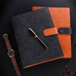 Notepads Refillable Writing Book A5 Binder 6 Rings Loose Leaf Travel Journal with Magnetic Clasp Lined Agenda Planner Notebooks 220914