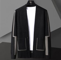 man's designer woolen sweater cardigan knit oversized jacket loose casual men knitted plush soft sweaters coat outwear 4xl5xl gentleman christmas clothing