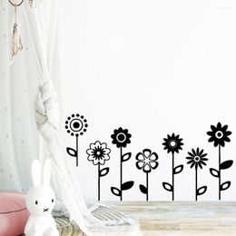 Wall Stickers Pretty Flowers Self Adhesive Wallpaper For Baby Kids Rooms Decor Decal Home