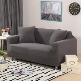 Chair Covers Stretch Elastic Slipcover Sofa For Living Room Fabric Anti-Mite Universal Solid Colour Chaise Longue Couch Cover