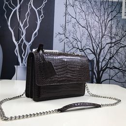 Crossbody Bag Purse Fashion Medium Bags Crocodile Embossed Leather Handbag Bag Women Bags Style Handbag Classic Vintage Shoulder Bag