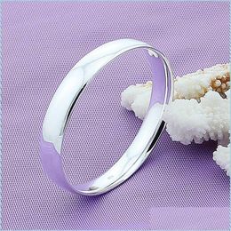 Bangle 925 Sterling Sier 10Mm Smooth Solid Bracelet Bangles For Women Men Wedding Engagement Party Jewelry 1250 T2 Drop Delivery 2021 Dh93R