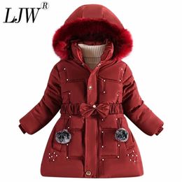 Down Coat Girl Winter CottonPadded Jacket Childrens Fashion Kids Outerwear Babys warm down jacket Children Clothing 412 years 220915