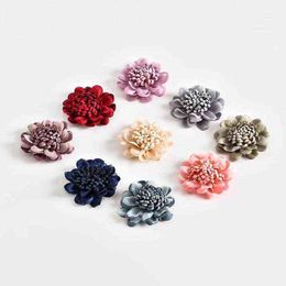 Faux Floral Greenery 5Pcs5Cm Diy Handmade Cloth Clothing Accessories Jewellery Fabric Flower Head Flower Hair Accessories Brooch Accessories J220906