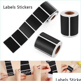 Adhesive Stickers 120Pcs/Roll Waterproof Label Stickers Kitchen Spice Bottle Home Jam Jar Tags Blackboard Decorations Drop Delivery 2 Dhef4