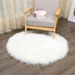 Carpets 4-in-1 8 Cm Long Washable Faux Fur Sheepskin Soft Carpet Chairs Sofas Cushions Kitchen Living Room Mat Family Pleasant Stay D25