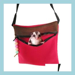 Small Animal Supplies Hamster Travel Carrier Bag Small Pet Warm Bags Cages Portable Slee Bed Mesh Packet Zipper Pouch For Drop Delive Dhyzr