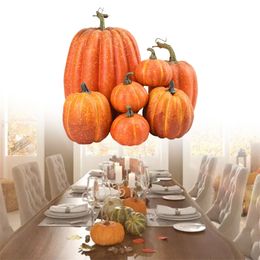 Party Decoration Artificial Simulation Pumpkin Halloween Diy Craft Model Fake Vegetables Thanksgiving Birthday Party Wedding Home Decoration 7Pcs 220915