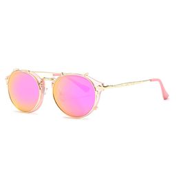 New fashion retro glasses dual-purpose mirror cover flat mirror for men and women sunglasses D street photo couples sunglasses DF b1813