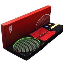 Badminton Rackets Ultralight 10U 52G Fur Carbon Fiber Strung Professional Racquet 2230LBS G5 Trainning Racket Bags Adult 220914