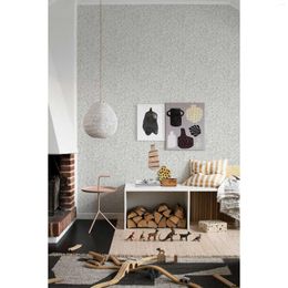 Wallpapers Bending Trees And Climbing Animals In A Beautiful Mythical Forest Wallpaper. Scandinavian Design Removable Wallpaper