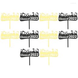 Festive Supplies 10pcs Class Of 2022 Cake Topper Congrats Grad Cupcake Wrapper For Graduations College Celebration Party Decorations