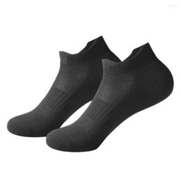 Sports Socks 5 Pairs Men Thick Cushion Low Cut Ankle No Show For Basketball Athletic Running