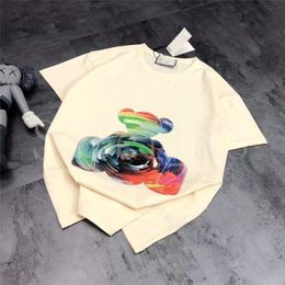 2022 Women's T-Shirt Men's Cloth Top Designer G Letter Nice Quality Sleeves letter Bear Print Crew Neck Clothes S-6XL Size