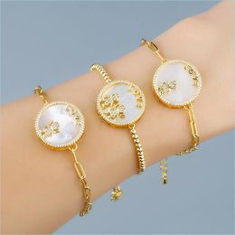 Charm Bracelets Charming Women Bracelet Yellow Gold Plated Cz Love Boy And Girl For Girls Nice Gift Friend 3730 Q2 Drop Delivery 2021 Dhbrn