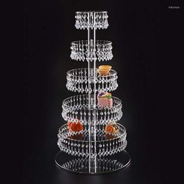 Party Decoration 6 Ties Acrylic Cake Stand Wedding Table Centrepiece Cup Display Shelf Crystal Road Lead For Event