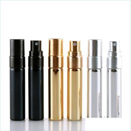 Packing Bottles Mini 5Ml Uv Electroplated Glass Spray Per Bottle Press-Packed Travel Portable Shading Small Cosmetics Sample Bottles Dhpb1