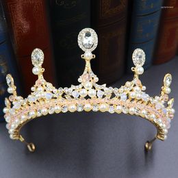 Headpieces Rhinestone Crystal Crown Tiara Bridal Hair Jewellery Headpiece Party Crowns For Women Wedding Accessories Pearl