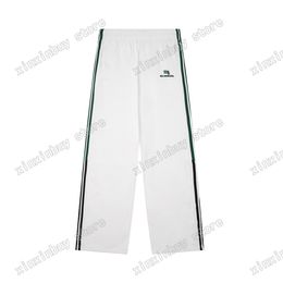 xinxinbuy Men designer Pants Paris France Letter embroidery Side webbing cotton women white green S-XL