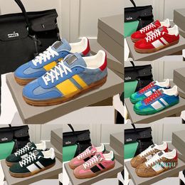 Luxury Sneaker mens casual shoes White suede Blue silk Pink green red Beige Ebony Canvas top quality low men women designer sneakers trainers