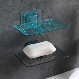 Soap Dishes Single Layers Box Dish Suction Holder Storage Basket Stand Cup Rack Bathroom Kitchen Tools Accessories