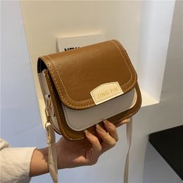 HBP Bag womens bags spring contrasting color belt cover small square handbag letter high -end moisture INS shoulder mesengers