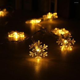 Strings 10Leds Christmas Tree Snow Flakes Led String Fairy Light Xmas Party Home Wedding Garden Garland Decorations 1pcs