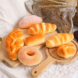 Christmas Toy Supplies Squishy Food Creative Simulation Bread Toast Donuts Slow Rising Squeeze Stress Relief Toys Spoof Tease People Desktop Decoration 0914