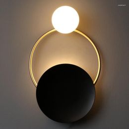 Wall Lamp Postmodern Art LED Sconce Bedside Metal Living Room Vanity Lighting Bedroom Designer Mirror