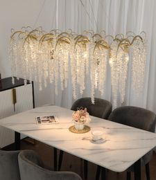 crystal chandelier branches dining room luxury tassel decorative lamp design island lighting