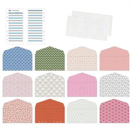 Gift Wrap 26pcs 6holes Folder Type Budget Cash Envelope With 12PCS Sheets And 2 Sheet Label Stickers